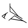Industrial Strengths Steel Wall Brackets Black Coated Shelf For Heavy Items Secure Mounting Space and Residential Areas
