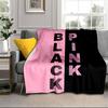 Schwarz und Rosa Mode Decke Flanell Decke für Bett, Sofa, Camping, Wandern, Picknick Zubehör, Geschenk für Familie Fan Geschenke