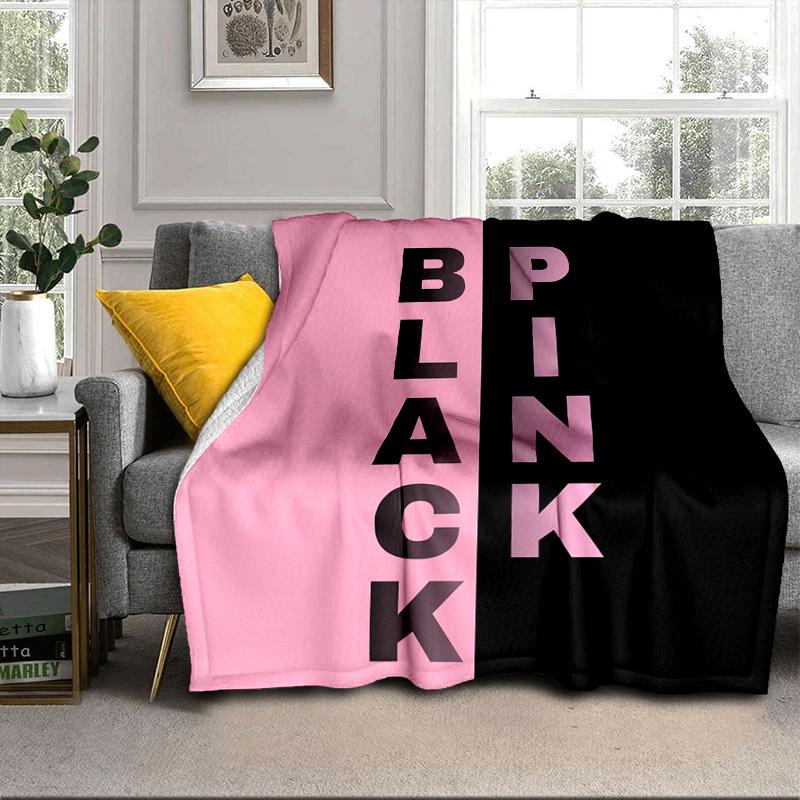 Schwarz und Rosa Mode Decke Flanell Decke für Bett, Sofa, Camping, Wandern, Picknick Zubehör, Geschenk für Familie Fan Geschenke