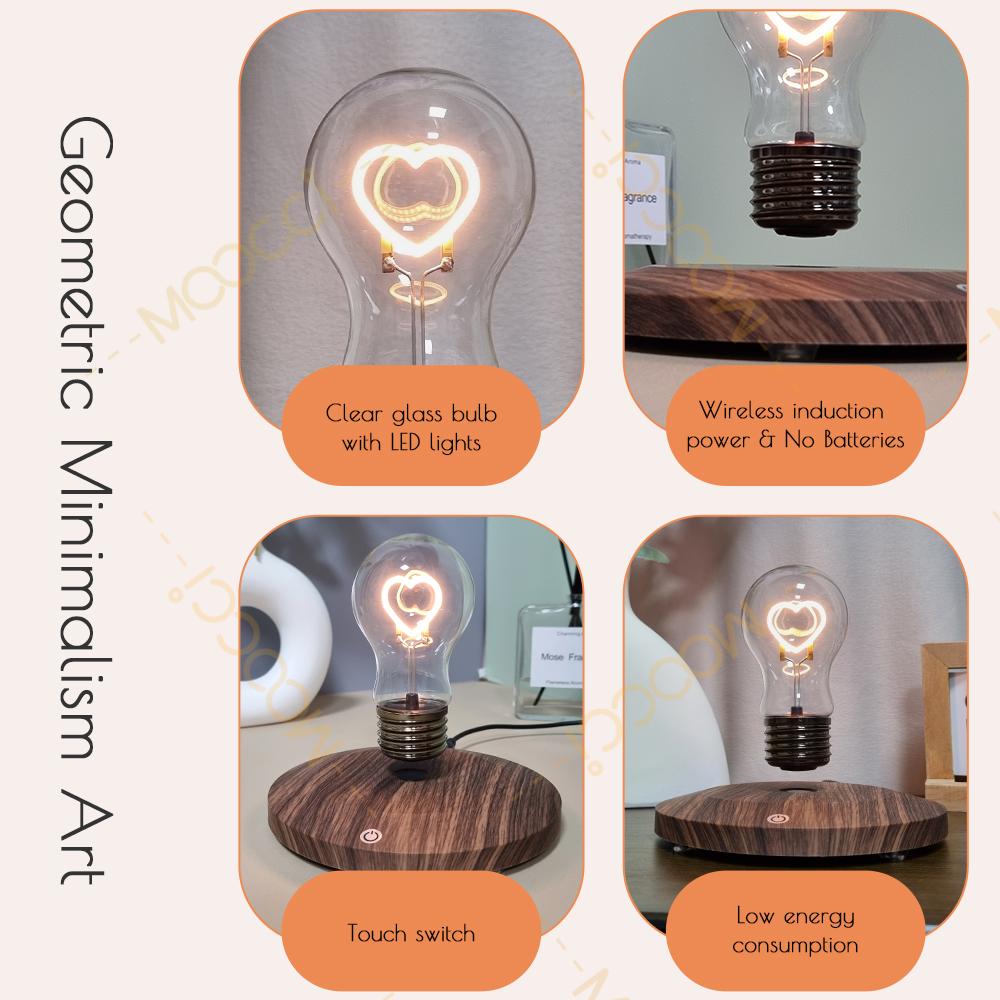 Custom Magnetic Levitating Floating Wireless LED Light Bulb for Desk Lamp Home Room Office Magnetic Levitating Floating