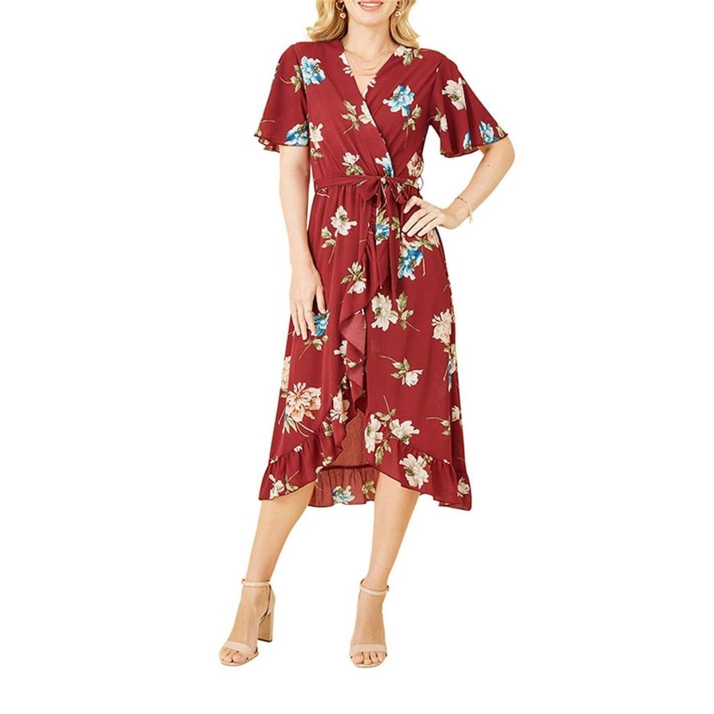 Mela London Womens/Ladies Floral V Neck Wrap Dress