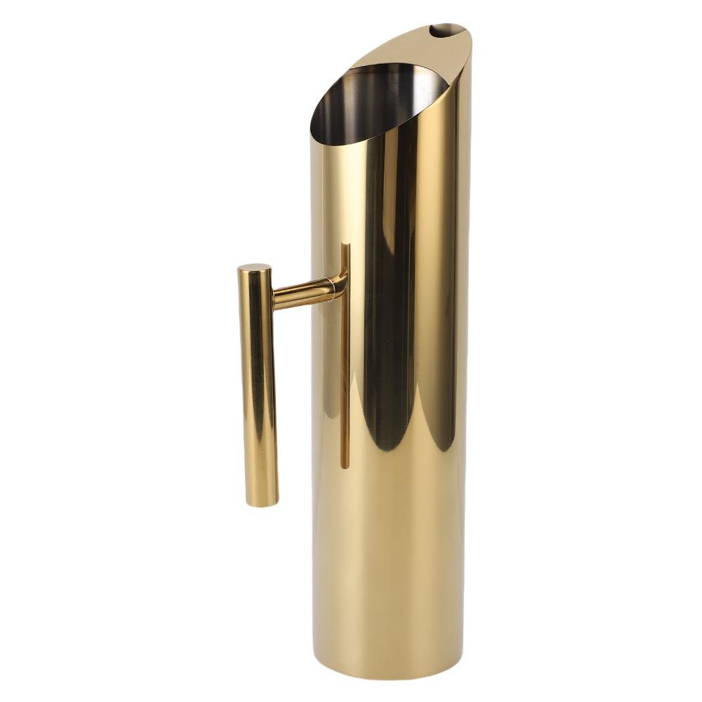 Handle Design Stainless Steel Pitcher 2L Capacity Water Pitcher Beverage Container Bar Drinkware