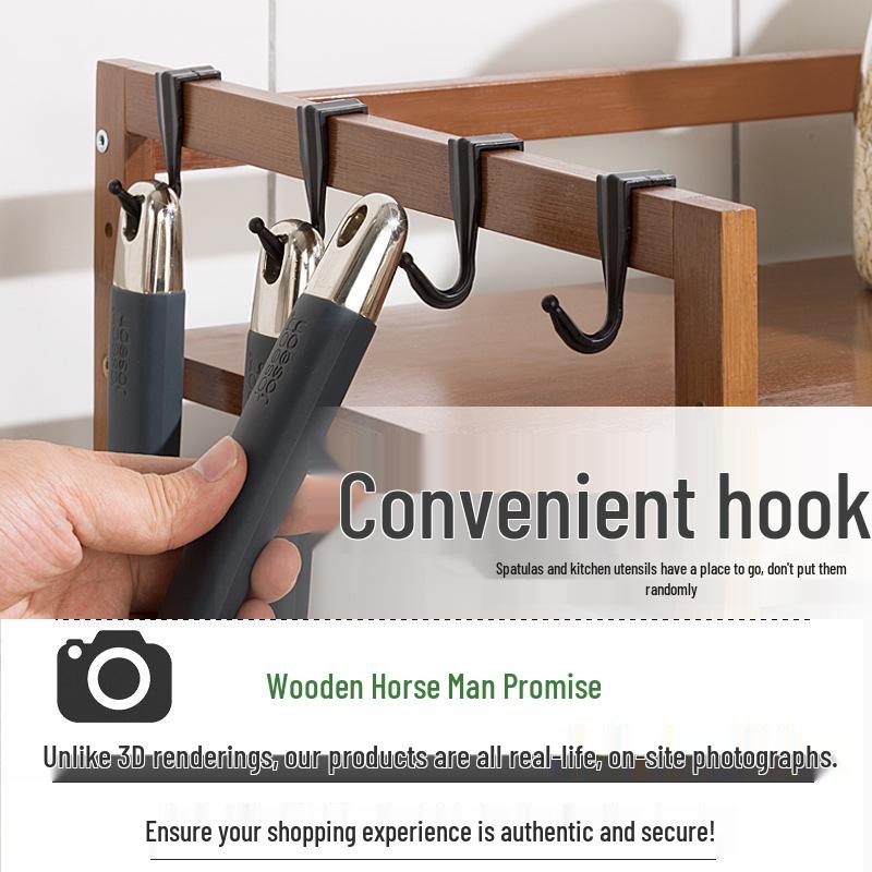 Tiered Kitchen Countertop Spice and Utensil Organizer Shelf