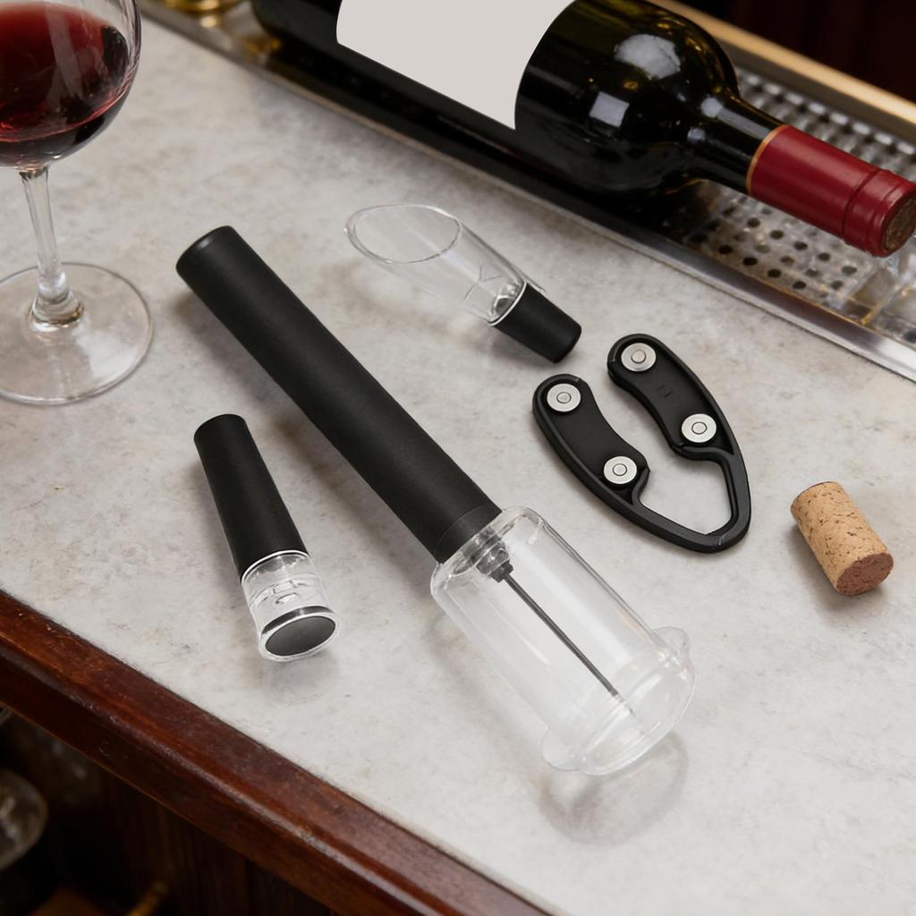 Portable Wine Opener Set Portable Air Pump Wine Opener Needle Wine Bottle Opener Aerator Cork Remover For Wine Accessories