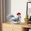 Ball Chicken Statue Figurine Disco Rooster Ornament Decoration Foam Glass Sparkling Appearance