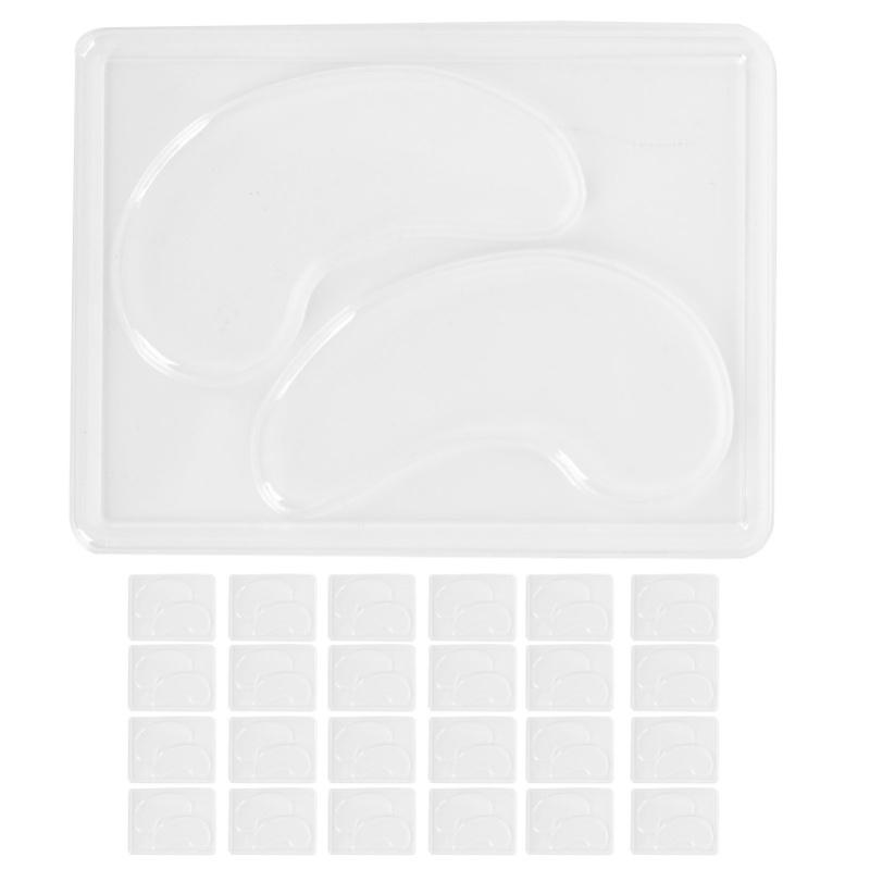 25pcs Transparent DIY Eye Mask Mold Portable Reusable Eye Mask Patch Tray Plate Set