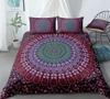 Bohemian Mandala Printed Home Bedding Set, Bedroom Soft Duvet Cover, Pillowcase, 2 or 3 Pieces Full Size Home Decoration
