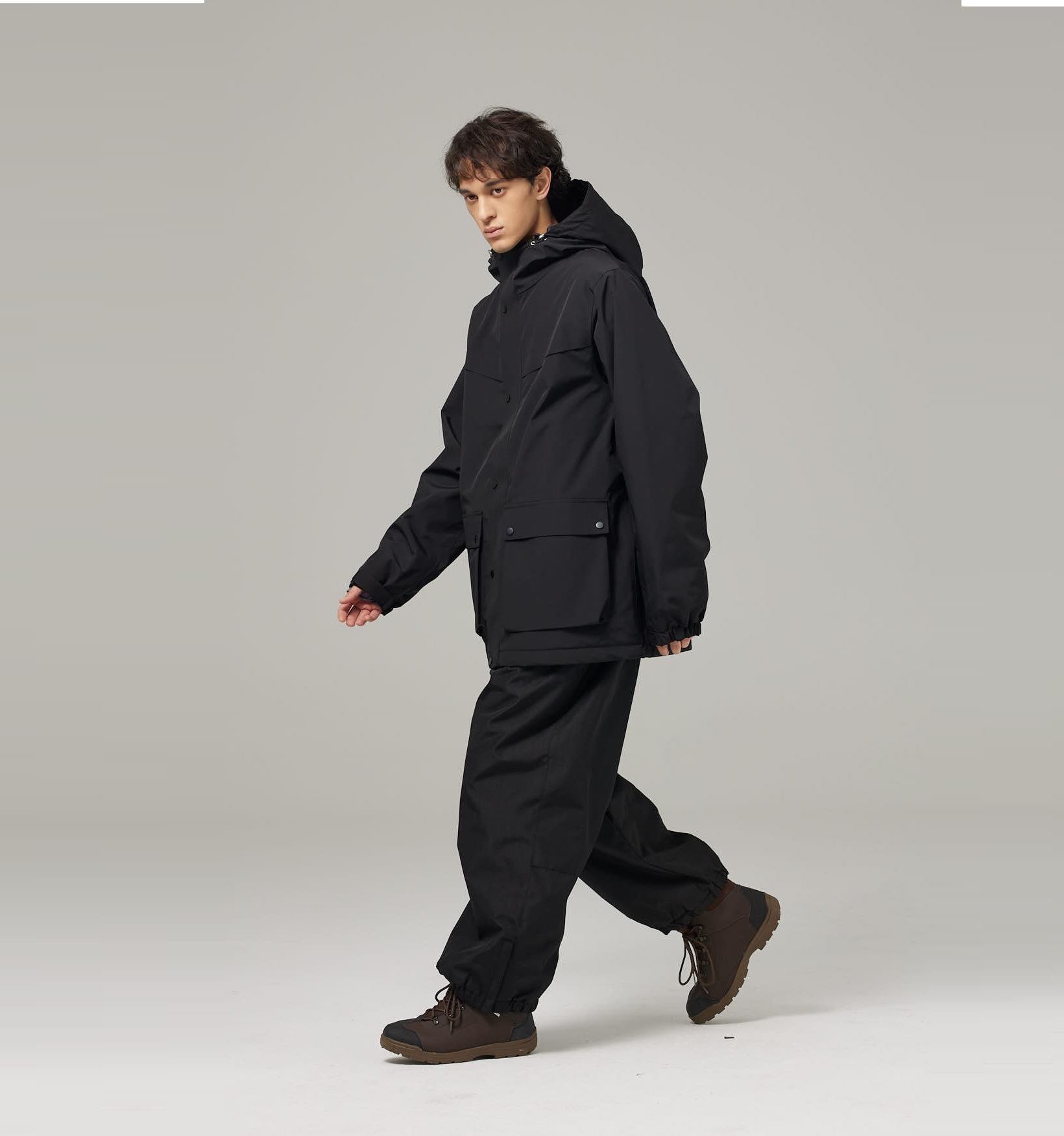 

Чоловічий лижний костюм для активного відпочинку Зимовий теплий костюм для сноуборду Водонепроникний Вітрозахисний Комплект лижних курток і штанів Дихаючий Утеплений Тренувальний сніговий костюм для чоловіків M