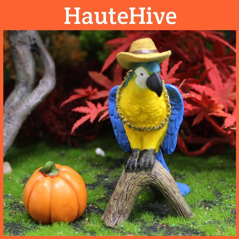 Micro Parrot Pumpkin Landscape Resin Handicraft Animal Ornaments Gift Decor