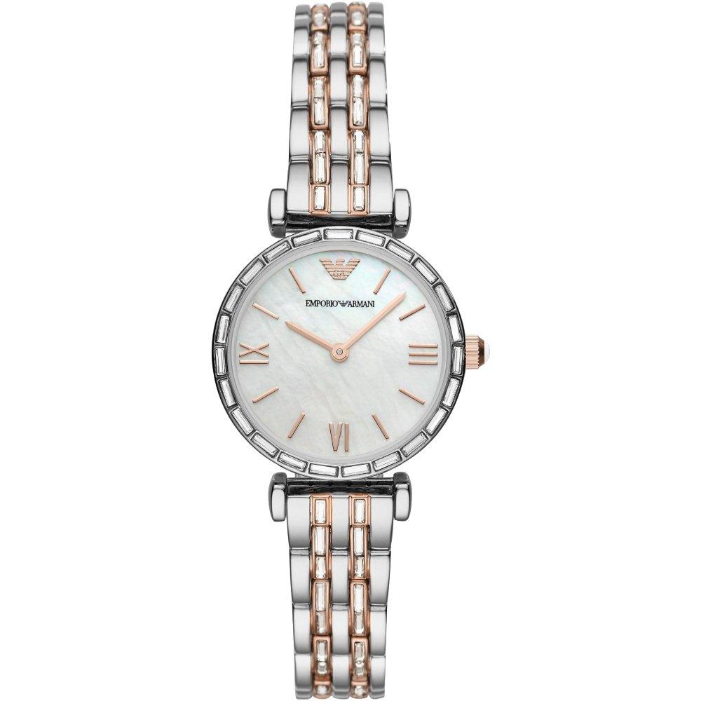 Emporio Armani AR11290 Gianni T-Bar Perlmutt Damenuhr