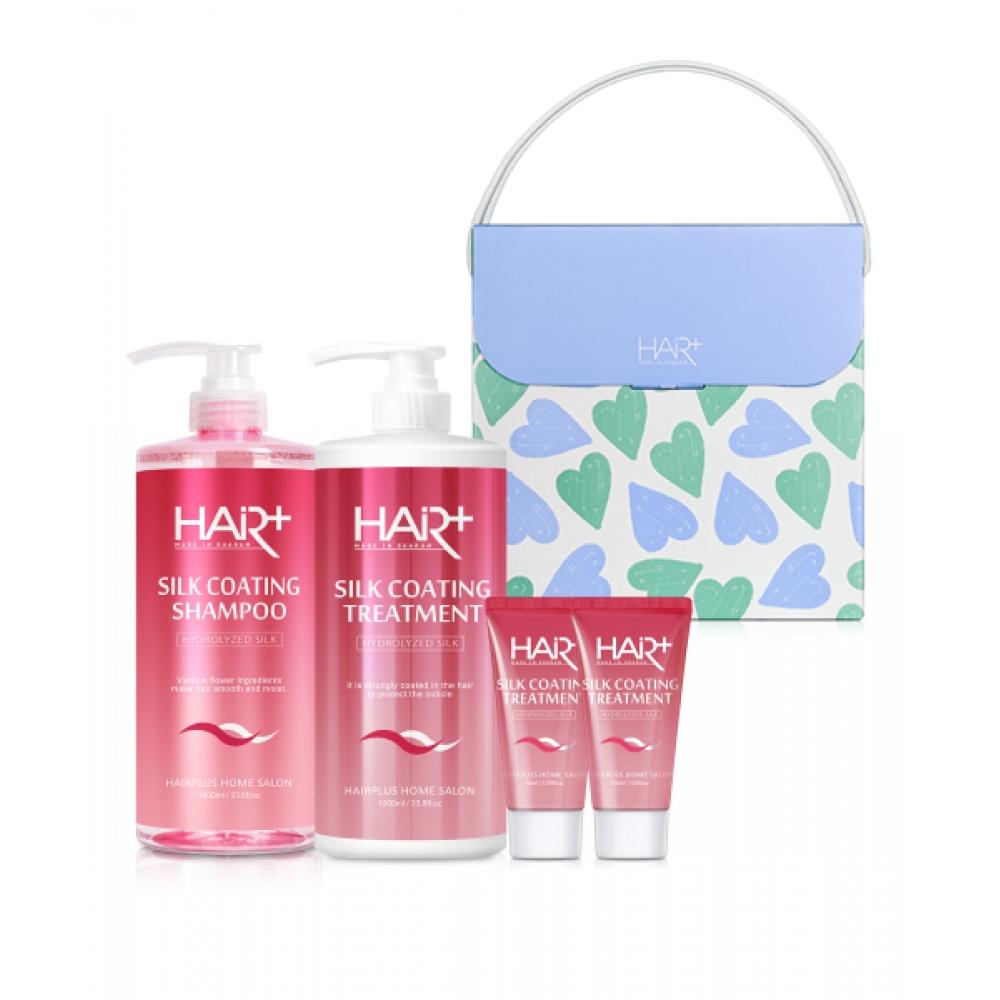 Hairplus Hairplus Seaweed Silk Protein Shampoo Treatment Repair Clinic Gift Set NONE
