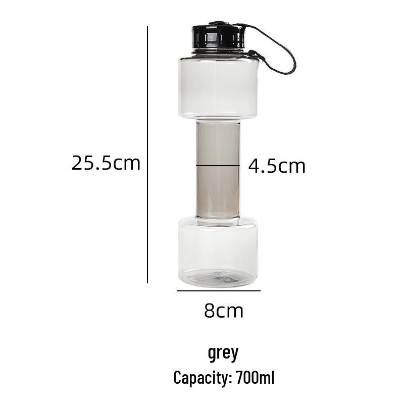 Creative 700ML Dumbbell Water Bottle - Stylish & Functional for Fitness & Students