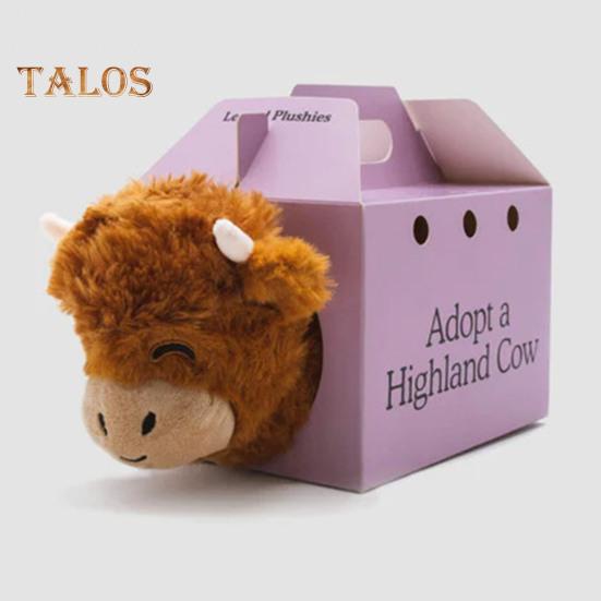 Highland Cow Plüschtier | Realistische Hochlandkuh Aus Plüsch, 25 Cm, Weich & Kuschelig, Geschenk Für Kinder & Fans