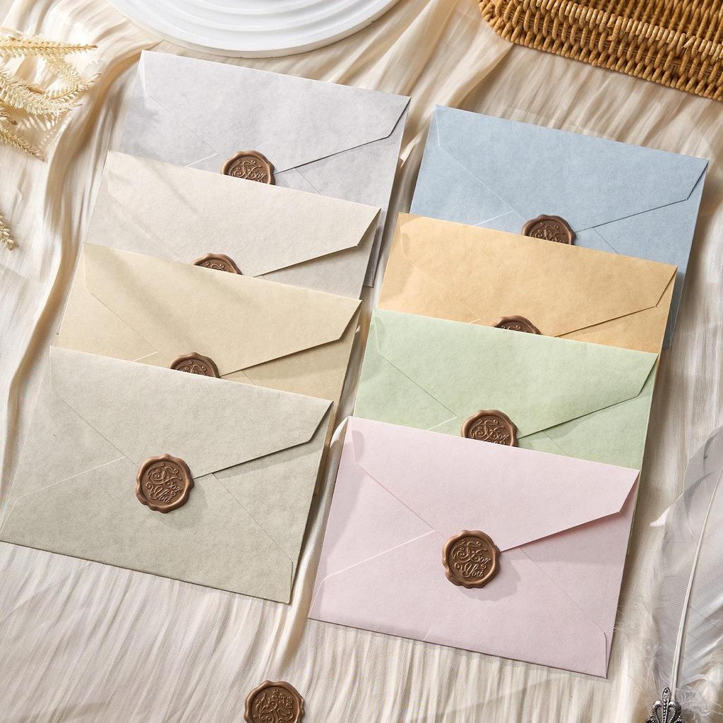 Romantic Retro Nostalgic Sheepskin Texture Stationery Set with Wax Seal Stamp for Artistic Love Letters and Invitations