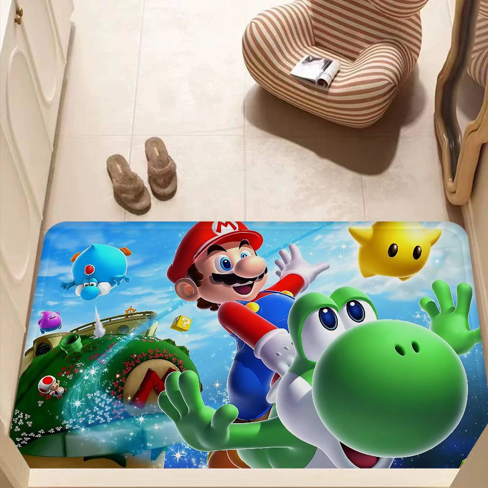 S-Super Cute Style M-Mario Kitchen Mat Cheaper Anti-slip Modern Living Room Balcony Printed Modern Home Decor