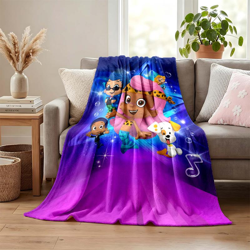 Coperta Bubble Guppies Coperta in Flanella Morbida Accogliente Peluche Coperta da Divano Letto Leggera Decorazione per la Casa