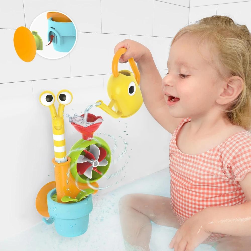 Water Spray Sprinkler For Kidsshower Bathtub With Suction Cup Children’S Bath Toyduckflower Shape Play Waterwheel Bathtub Toy