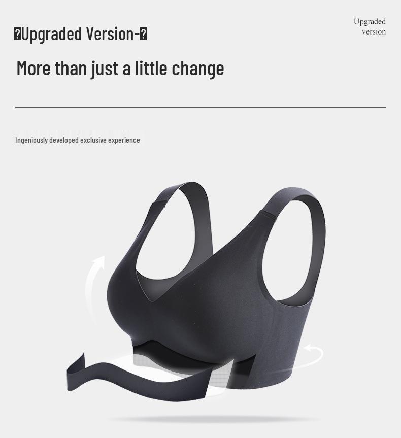 Seamless Plus Size Deep V Wire-Free Minimizing Bra with Side Support
