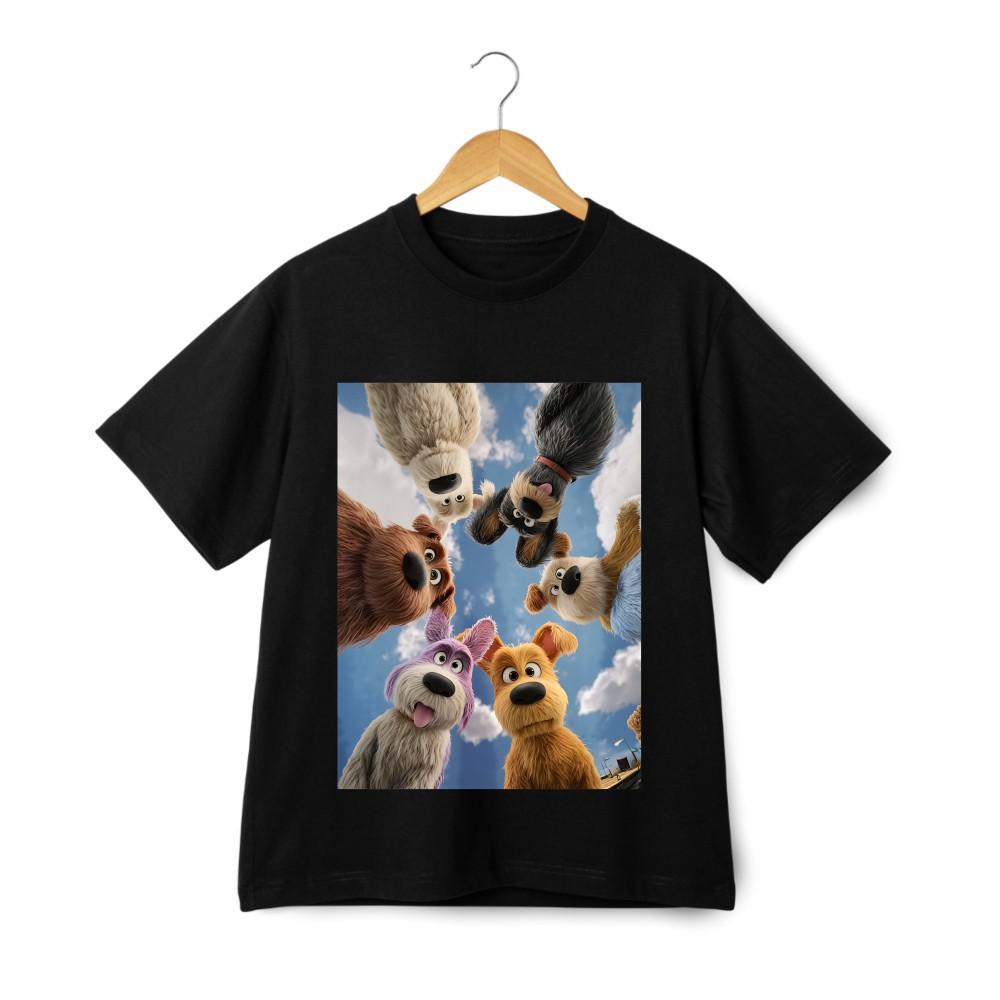 

Cute Dog Group Print T - Shirt, Unisex Short - Sleeve Top|cartoon 4XL