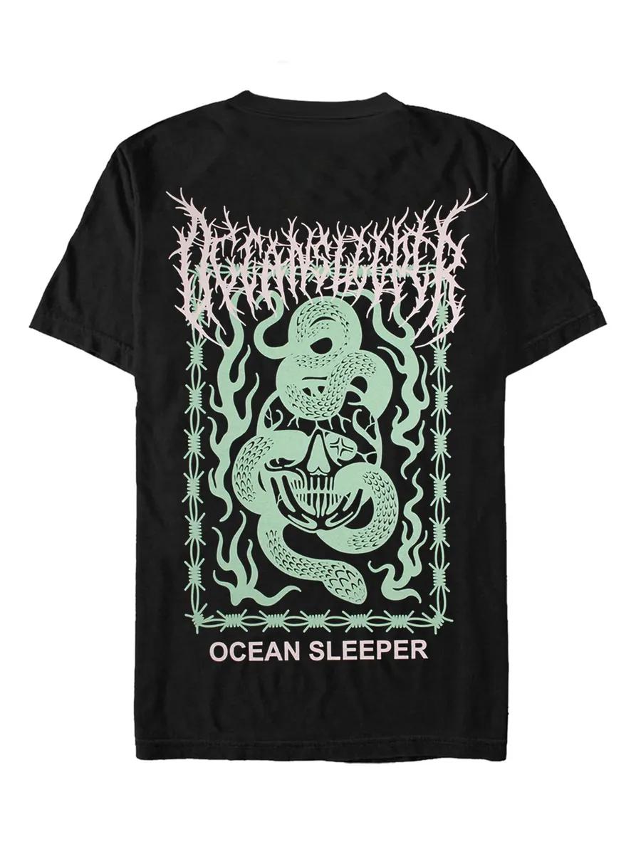 

Men s Ocean Sleeper Graphic T-Shirt, 100% Cotton Crew Neck Short Sleeve Tee, Casual Summer Top for Daily Wear and Gift S