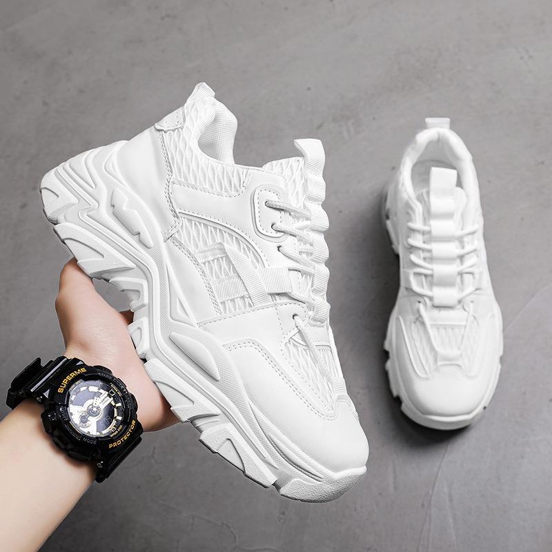 Men's shoes spring and summer new versatile sports casual running height increase youth mesh dad shoes