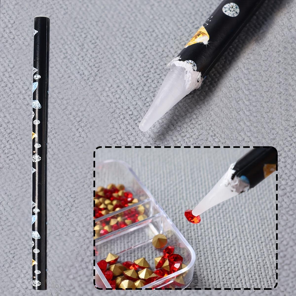 

1 шт. Восковые карандаши для страз, набор восковых карандашей для страз, инструменты для нанесения точек, инструменты для поднятия кристаллов, инструмент для страз 1pc белый