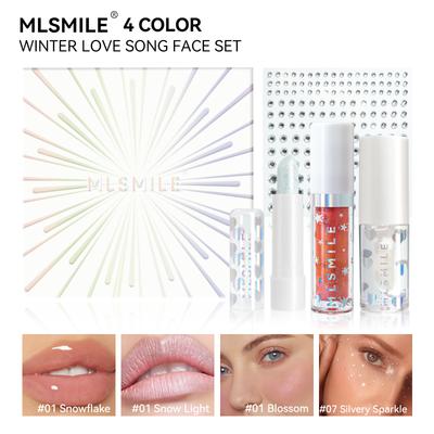 Fard liquido in marmo, glitterato, illuminante, ombretto perlato, confezione regalo, fard cosmetico, crema liquida in stick, trucco rosa per il viso + trapano ad acqua