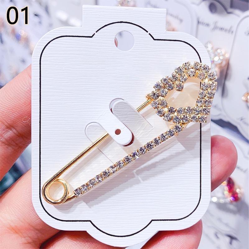 1pc Elegant Brooches Pin Rhinestone Women Accessories Jewelry Crystal All Match High Quality