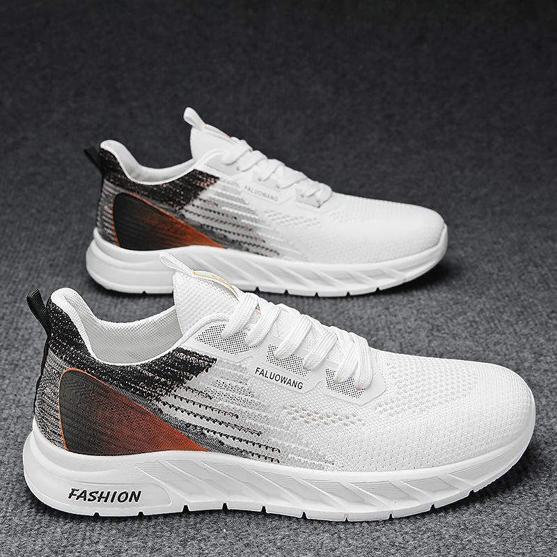 Summer fly-woven hollow breathable thin sports shoes mesh casual running shoes trendy shoes 39