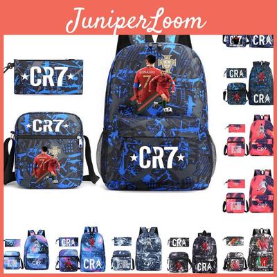Cr7 Backpack Set Breathable Waterproof Oxford Fabric School Bag For Kids