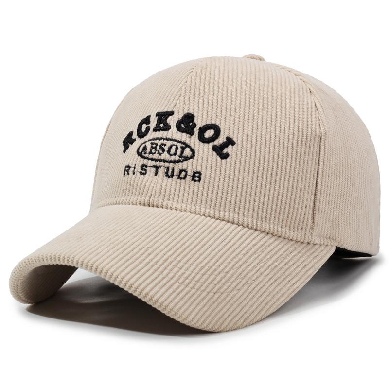 

Осень Зима Женская Вельветовая Однотонная Бейсболка Мужская Уличная Вышивка Буквами Теплая Шапка бежевый