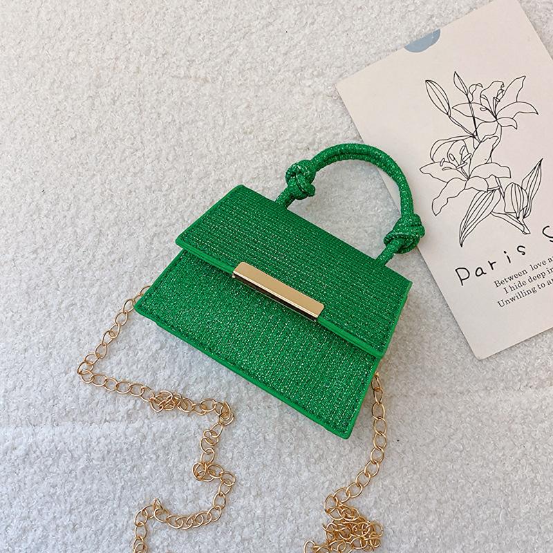 

Популярная в этом году модная корейская версия сумки с узлом 2025 весна новая универсальная сумка-мессенджер маленькая квадратная сумка женская зелёный