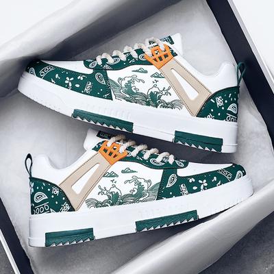Large Size Men's Shoes Casual Shoes Flat Baseplate Shoes Summer New Versatile Sports Shoes Men's Walking Shoes Leather Shoes Canvas Shoes