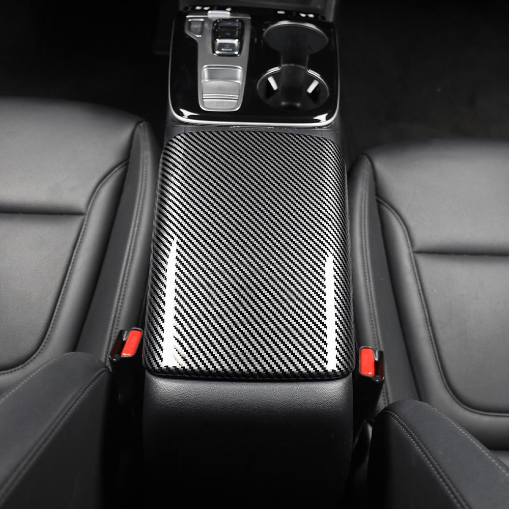 For Hyundai Tucson NX4 2022-2026 Carbon Fiber Armrest Box Cover Trim Interior Accessories