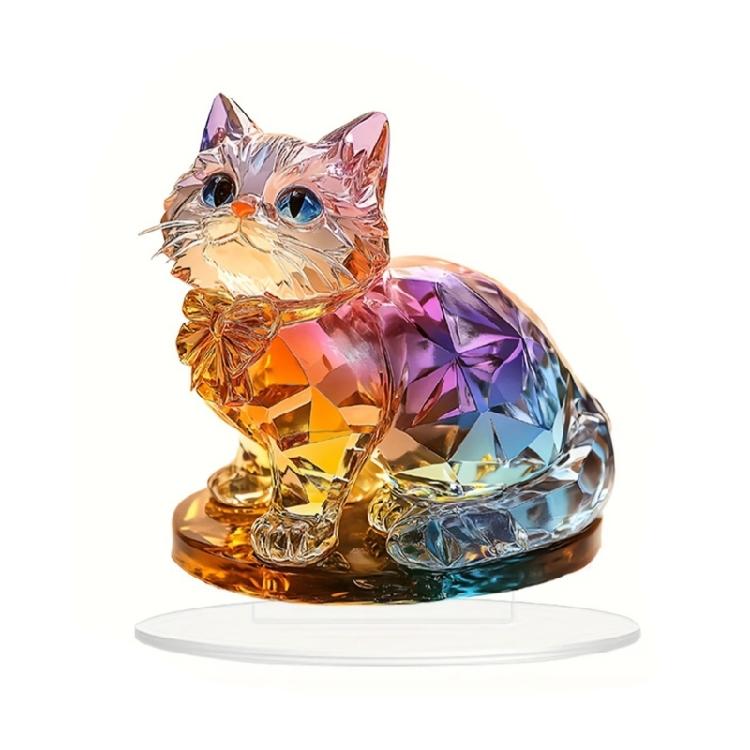 

Color 2D Kitten Acrylic Decorative Sign Desk Decoration for Adding Fun to Any Room or Office Birthday Gift 1