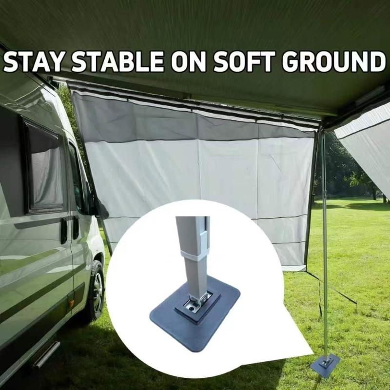 High Performances Awning Base Plates Stabilizing Pads For Caravans and Motorhome Camping Reliable Shade Canopies Support