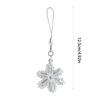 Snowflake Charm Mobile Phone Strap Accessory With Flashing White Crystals Beads Fashion Accessory for Christmas Gifts