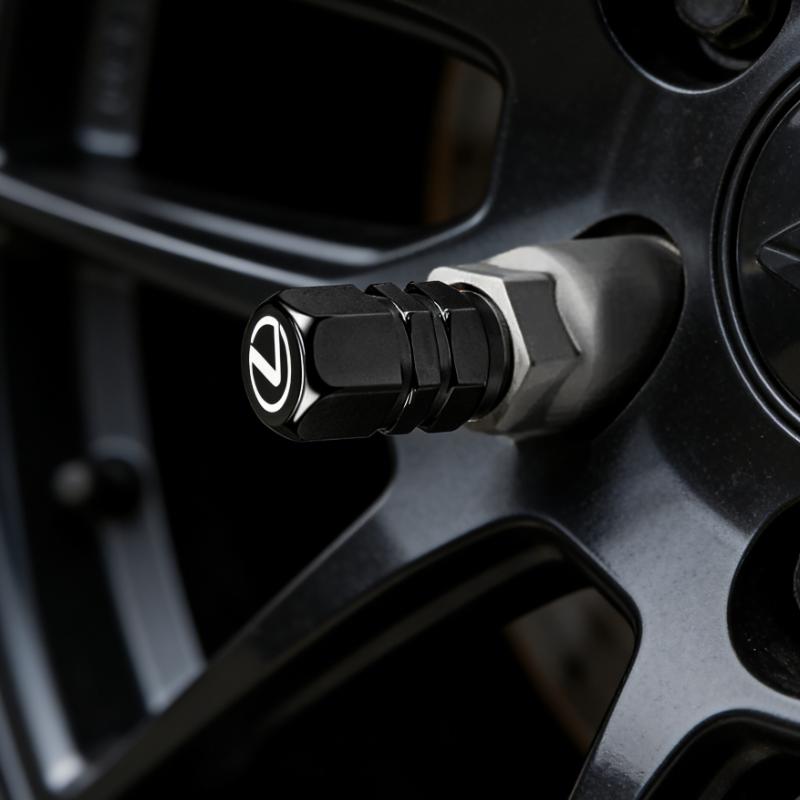 4pcs/set Car Wheel Tire Valve Caps Tyre Stem Covers Accessories For Lexus RX330 Fsport IS200 IS250 RX350 GX NX300h Ct200h ES300h AEI1