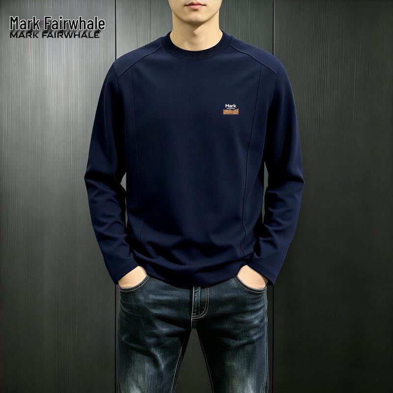 Mark Fairwhale Men's Long-Sleeve Crew Neck Casual T-Shirt