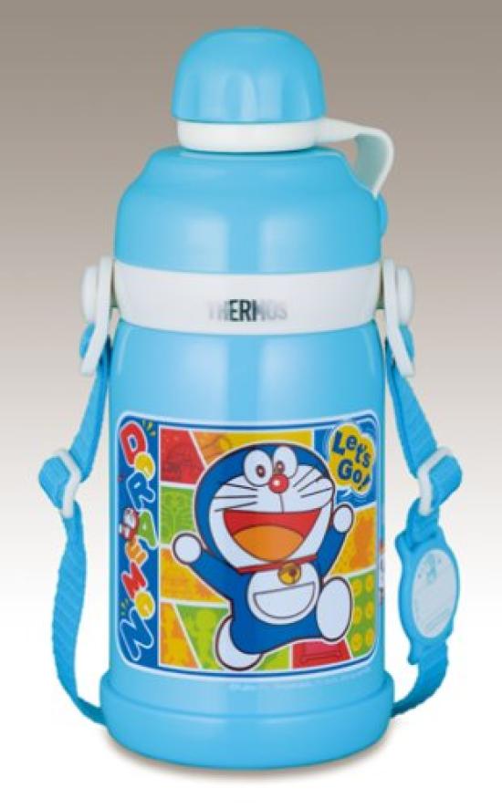 THERMOS Vacuum Insulated Bottle Doraemon Blue BL 2-Way FEF-600WD