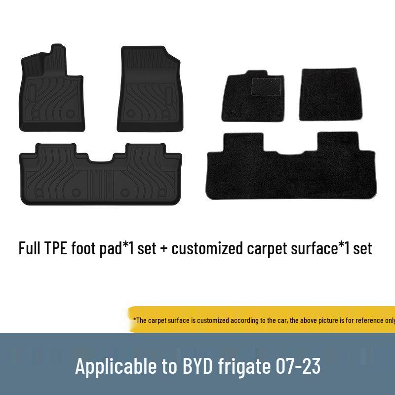 TPE Car Floor Mats for 2023 BYD Frigate 07 - Eco-Friendly, Waterproof Trunk and Backrest Mats