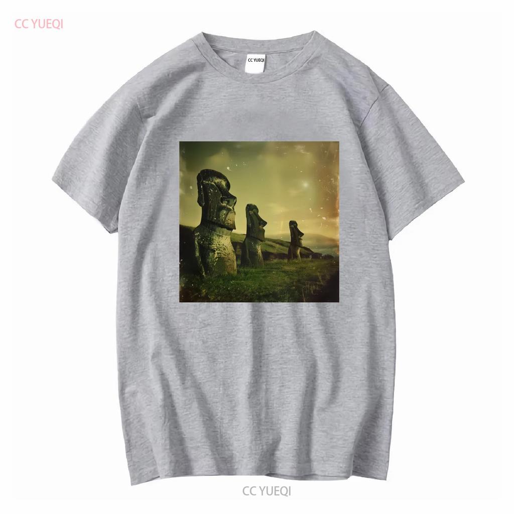 Easter Island Heads T Shirt Moai Statue Rapa Nui Historical Ancient Souvenir Polynesian Heritage long or short sleeves vintage