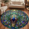 Special-shaped Peacock Carpet Non-slip Door Gasket Blanket  for Living Room Tea Table Bedside