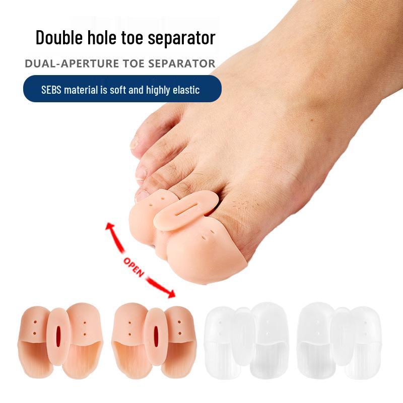 Double Hole Silicone Big Toe Separator Orthotic Corrector