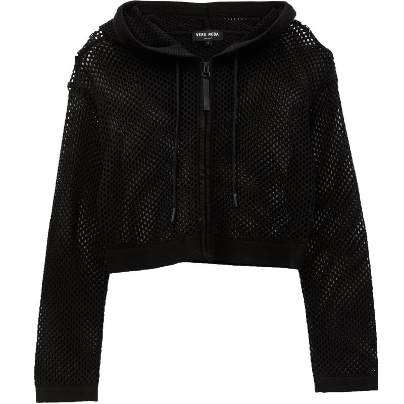 VEROMODA Women s Hollow Knit Hooded Cardigan S