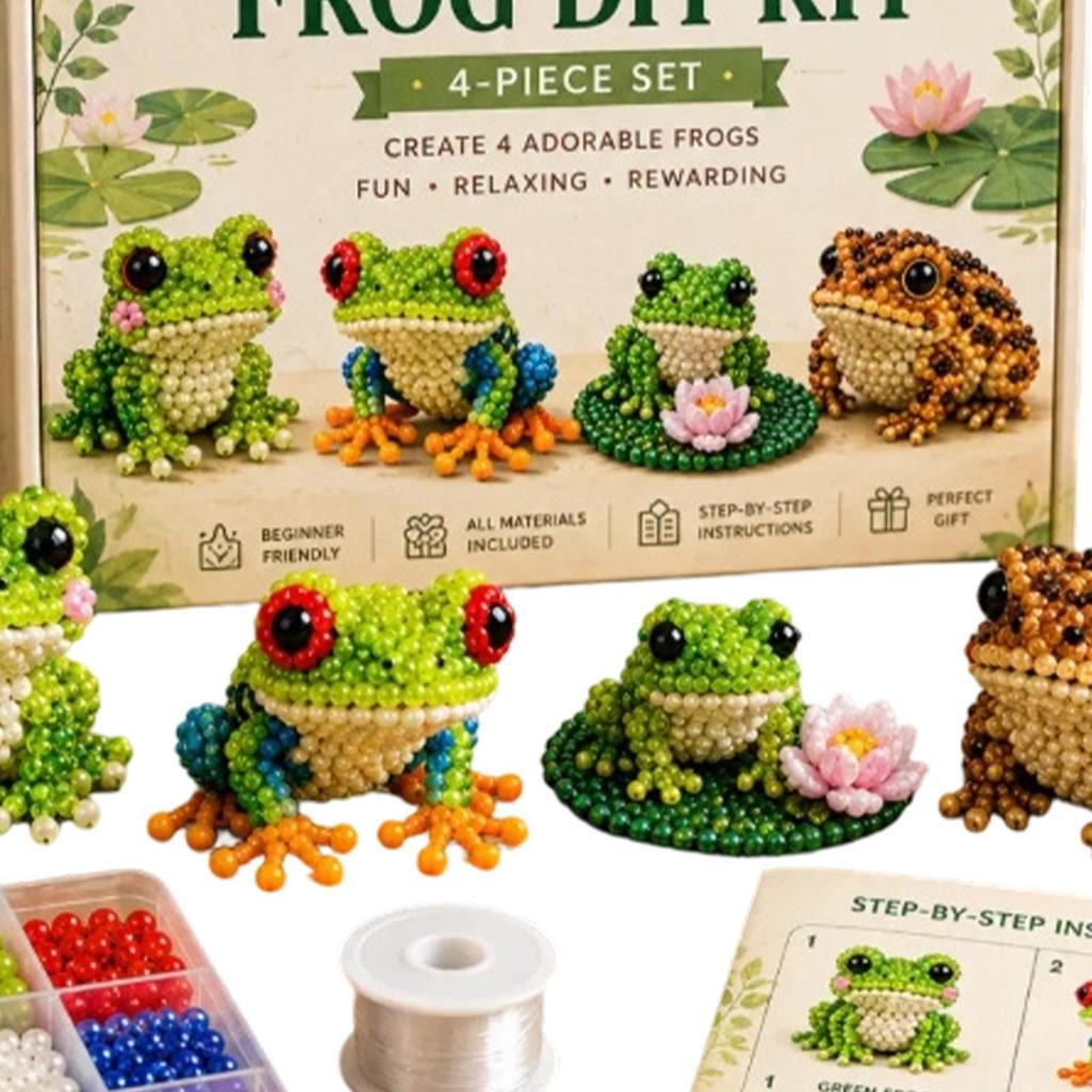 Beaded Animals Handmade Tiny Colorful Cute Toy Set Tiny 3D Beaded Animal Kit For Home House Office Classroom Bedroom Living Room