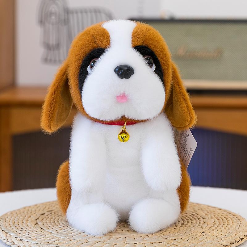 Cartoon Bell Neck Ring Famous Dog Plush Toy Children's Erha Sha Pi Dog Doll Beagle Doll Cub Machine