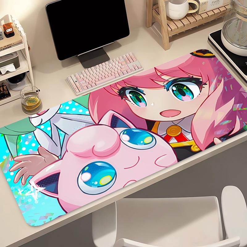 Anime Mouse Pad xcm Pokemon Jigglypuff Large Rubber PC Computer Gaming Mousepad Extended Desk Mat Locking Edge Gamer Carpet