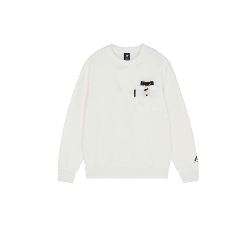 New Balance Logo Sweatshirt Asia Sizing White Men s AMT13388-IV M
