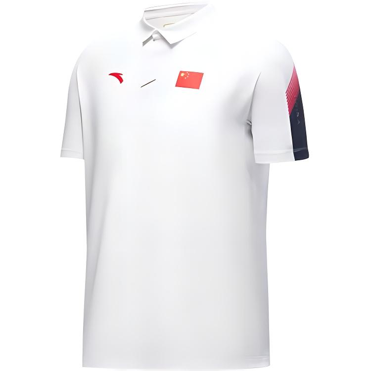

Anta Sport Lifestyle Series Simple Color Block Short Sleeve Polo Shirt Men tops Snow-White 452330102-1 XL